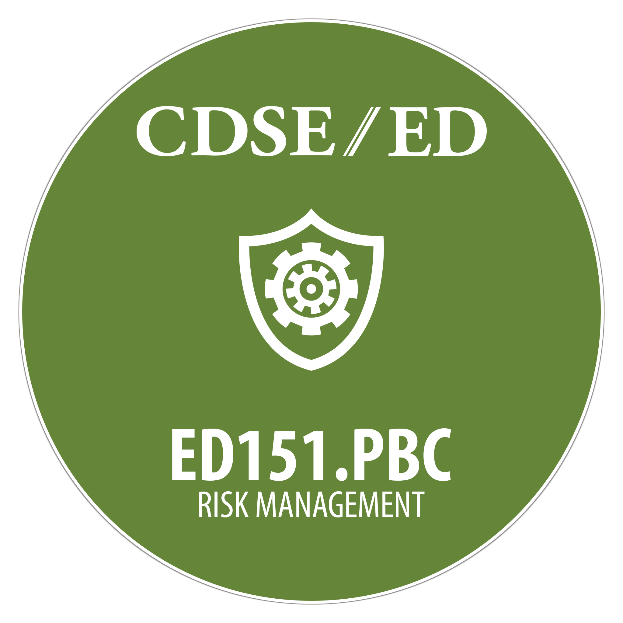 The CDSE Certificate in Risk Management Digital Badge